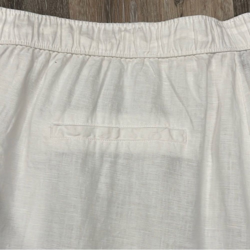 TAHARI white linen pull on shorts size women’s 3X - Picture 5 of 7